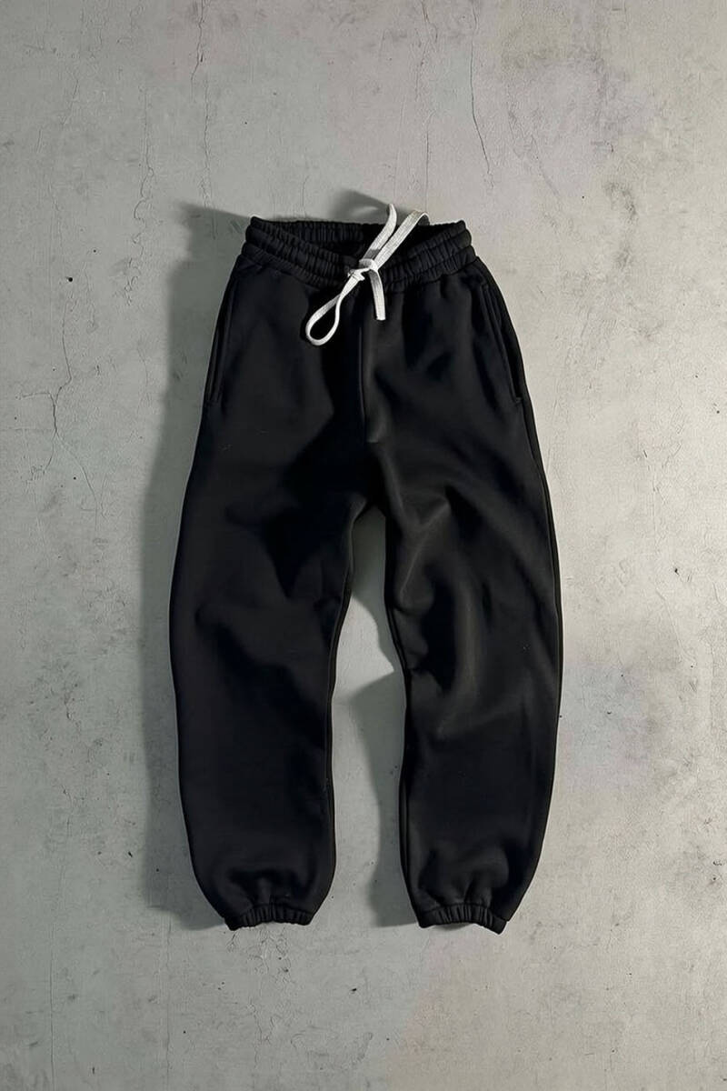 Siyah Heavyweight (550GSM)Lastik Paçalı Eşofman - SOLDOUT