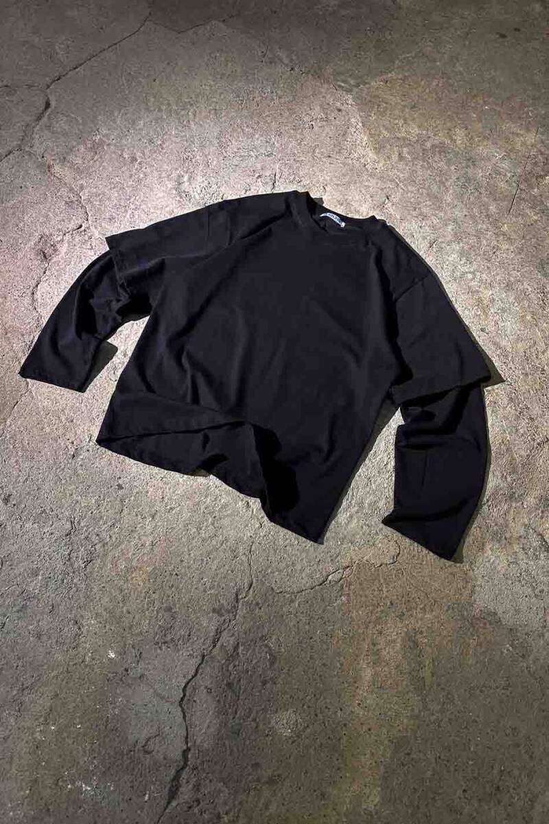 Siyah Layered Long Sleeve Tee - 3