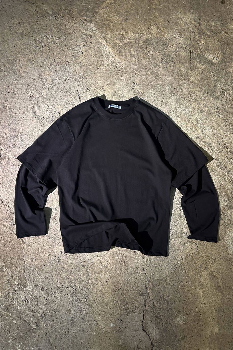 Siyah Layered Long Sleeve Tee - SOLDOUT