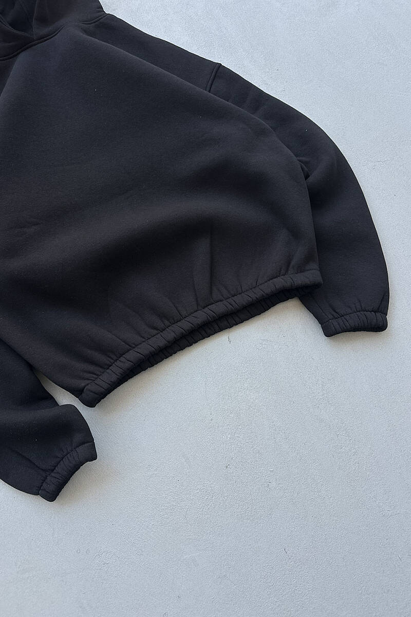 Siyah Oversize Boxy Fit Hoodie - SOLDOUT (1)