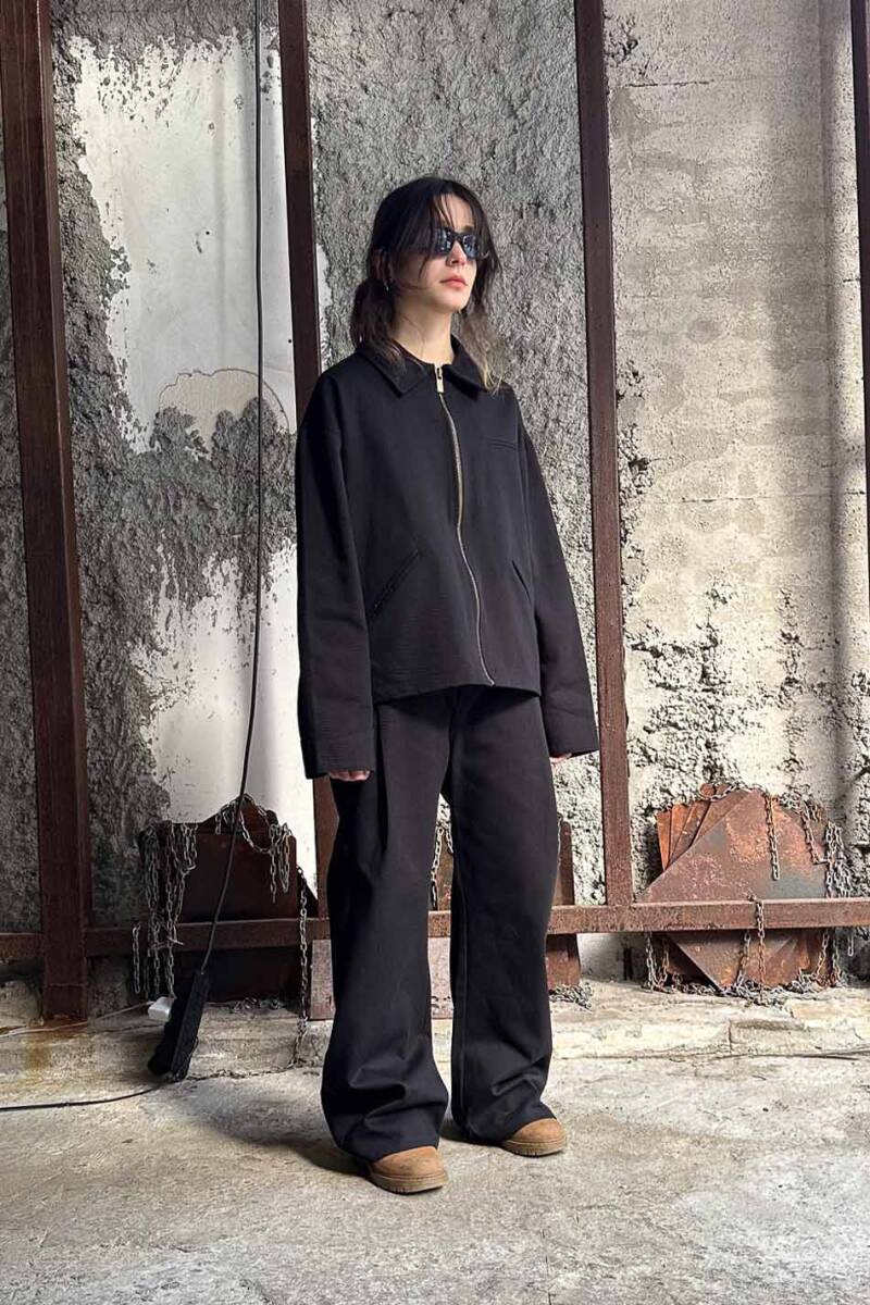 Siyah Workwear Boxy Fit Ceket - 8