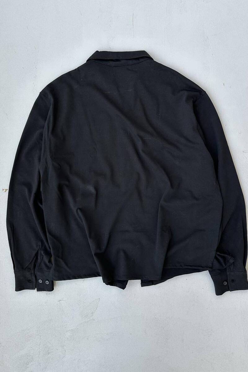 Siyah Yırtık Acid Wash Penye Gömlek - 2