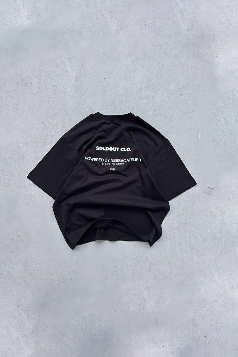 Soldout Clo. Siyah Oversize Tişört - SOLDOUT