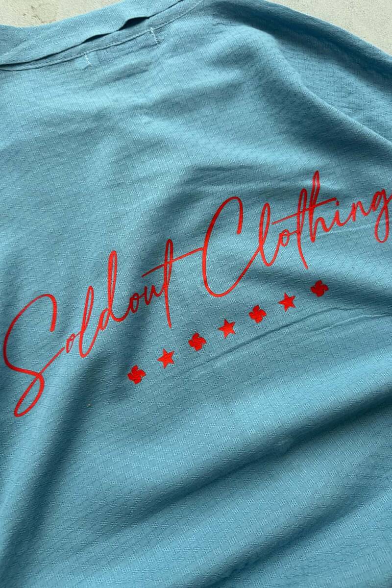 Soldout Clothing Kare Dokulu Mavi Oversize Gömlek - SOLDOUT (1)