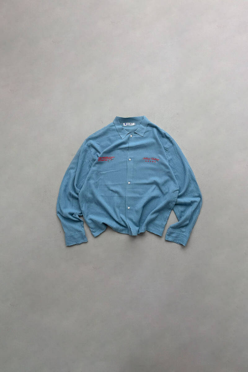 Soldout Clothing Kare Dokulu Mavi Oversize Gömlek - SOLDOUT