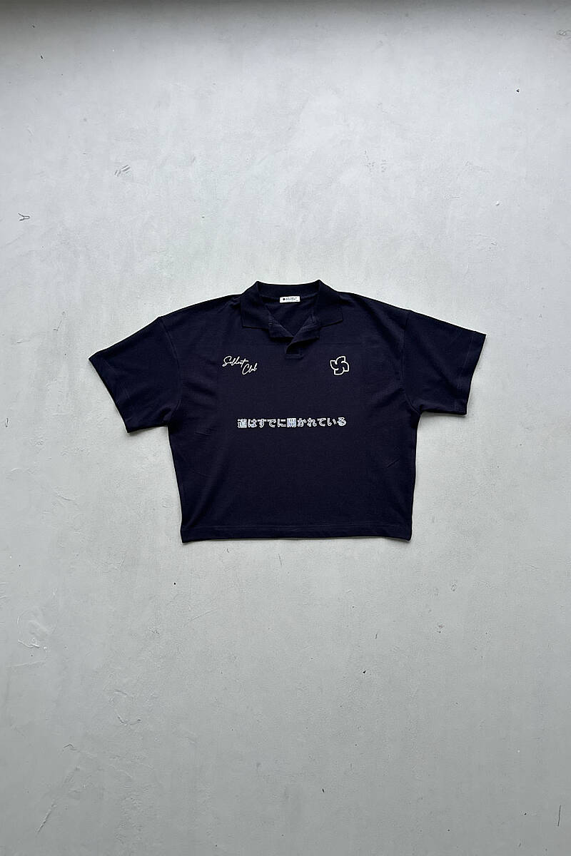 Soldout Clothing Polo Yaka Boxy Fit Crop Tişört - SOLDOUT