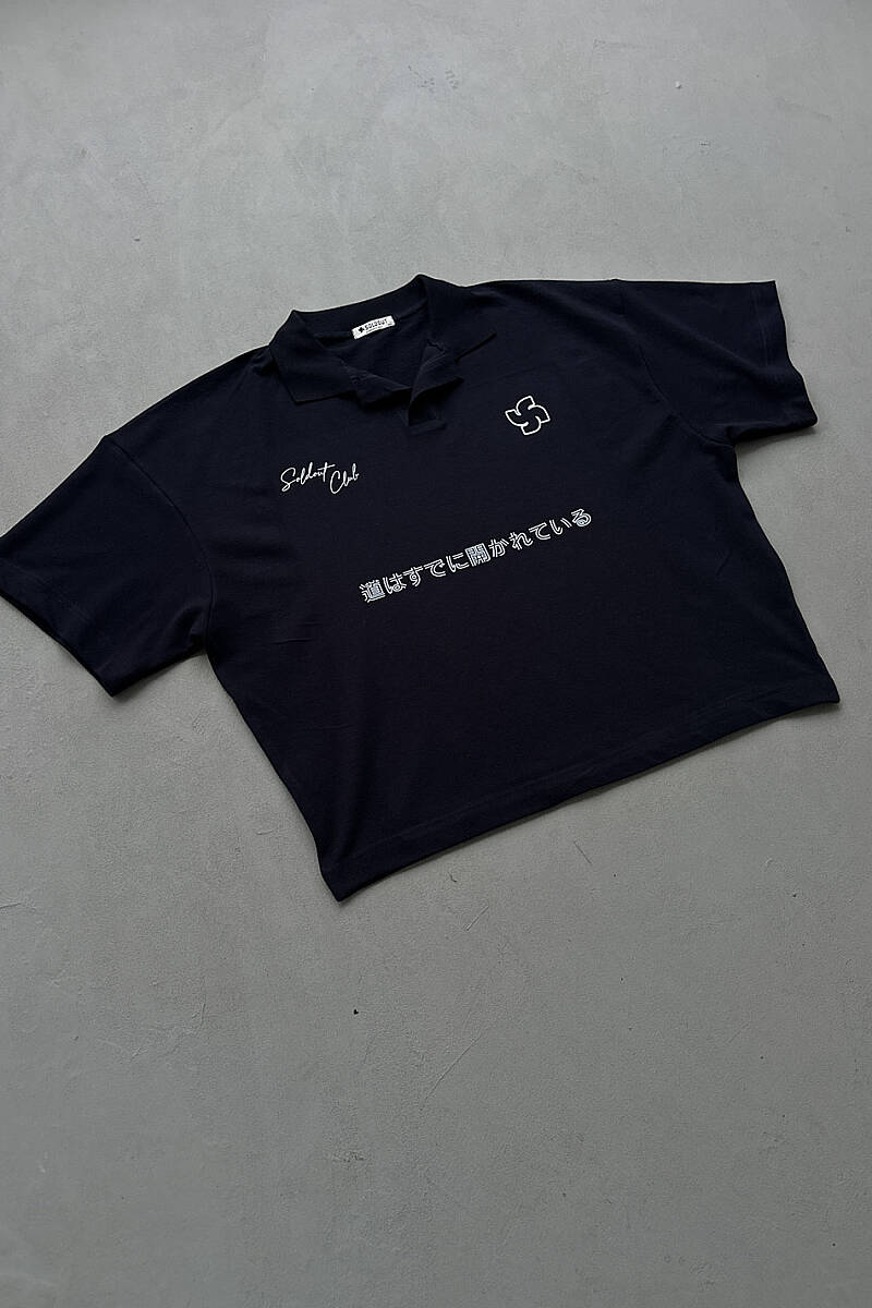 Soldout Clothing Polo Yaka Boxy Fit Crop Tişört - SOLDOUT (1)