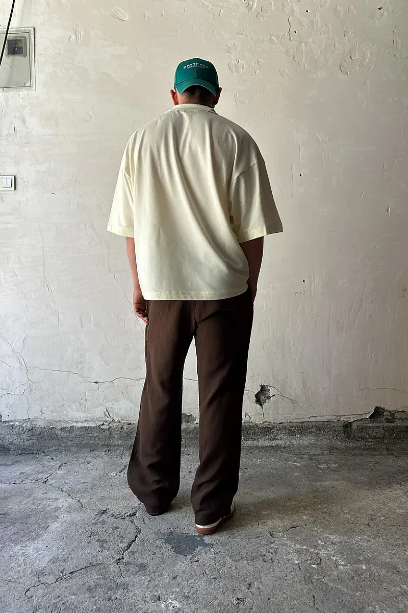 Soldout Clothing Polo Yaka Boxy Fit Crop Tişört - 7