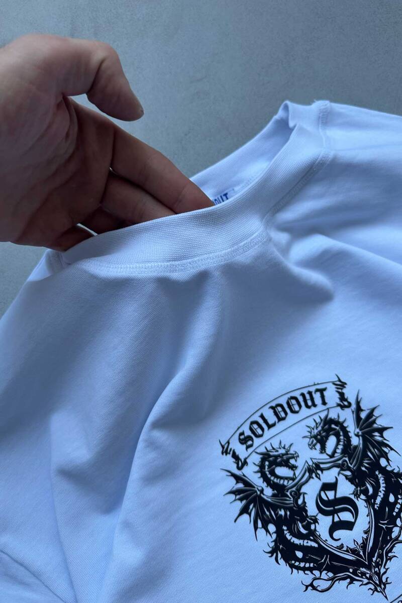 Soldout Dragon Beyaz Layered Long Sleeve Tee - 4