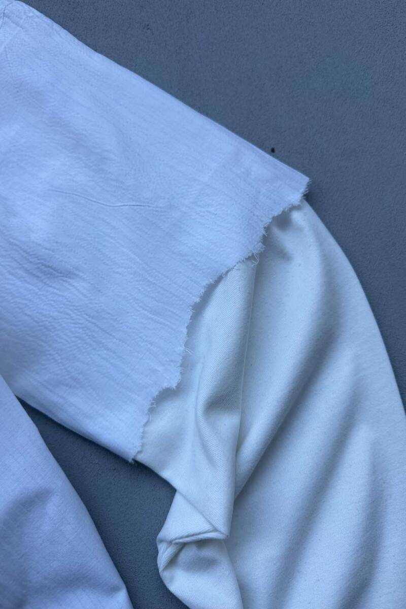 Soldout Dragon Çizgili Beyaz Layered Gömlek - 5