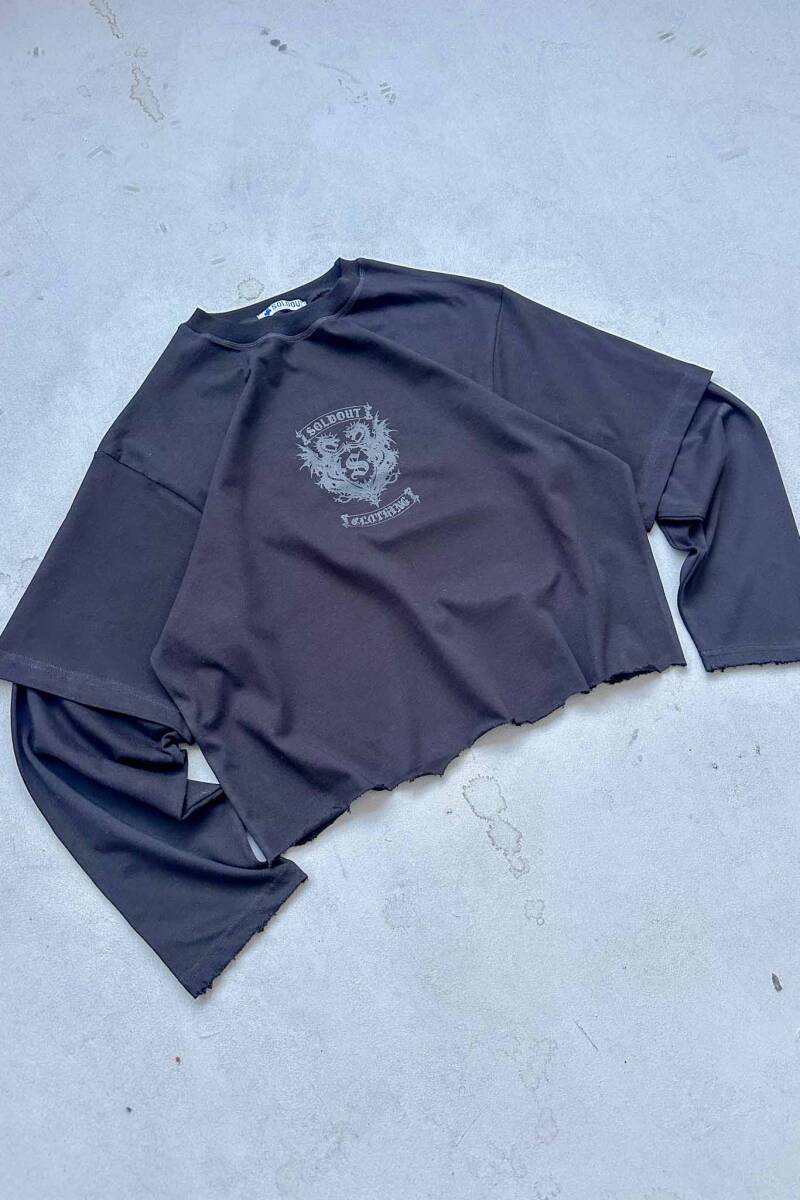 Soldout Dragon Siyah Layered Long Sleeve Tee - SOLDOUT (1)