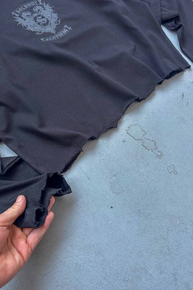 Soldout Dragon Siyah Layered Long Sleeve Tee - 3