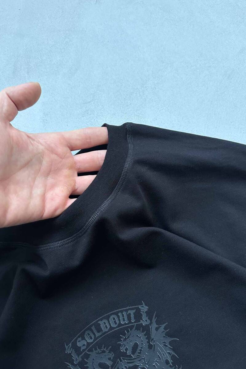 Soldout Dragon Siyah Layered Long Sleeve Tee - 4