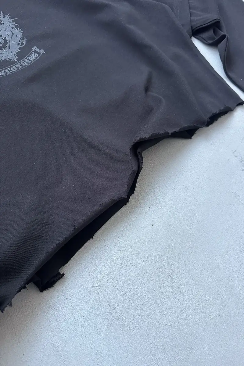 Soldout Dragon Siyah Layered Long Sleeve Tee - 6