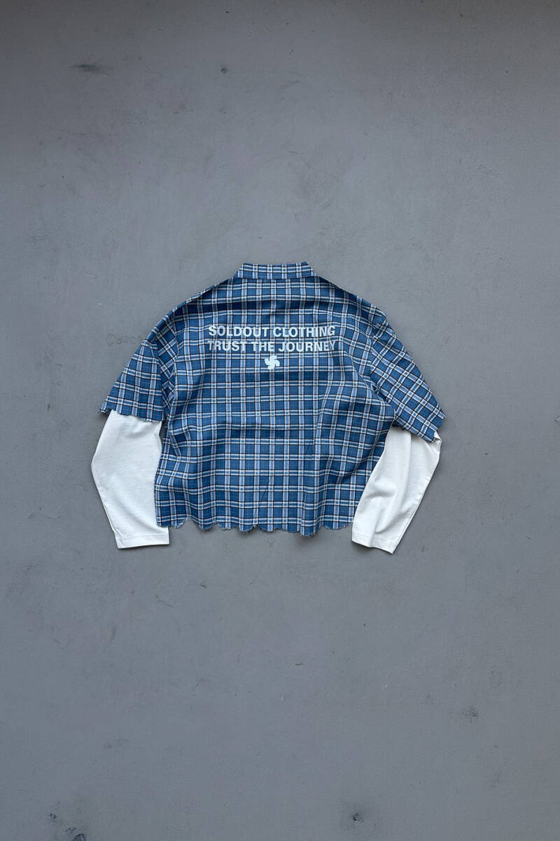 Soldout Signature Mavi Ekoseli Layered Gömlek - 3