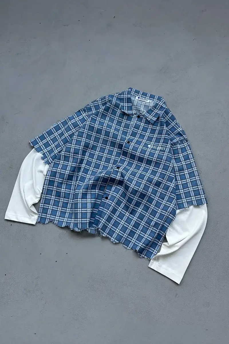 Soldout Signature Mavi Ekoseli Layered Gömlek - SOLDOUT (1)