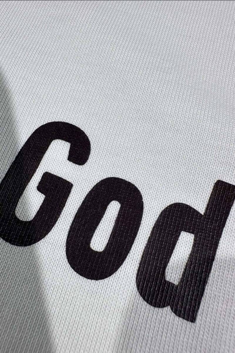 Spoiler God Wins Baskılı Dikiş Detaylı Oversize Tişört - 4