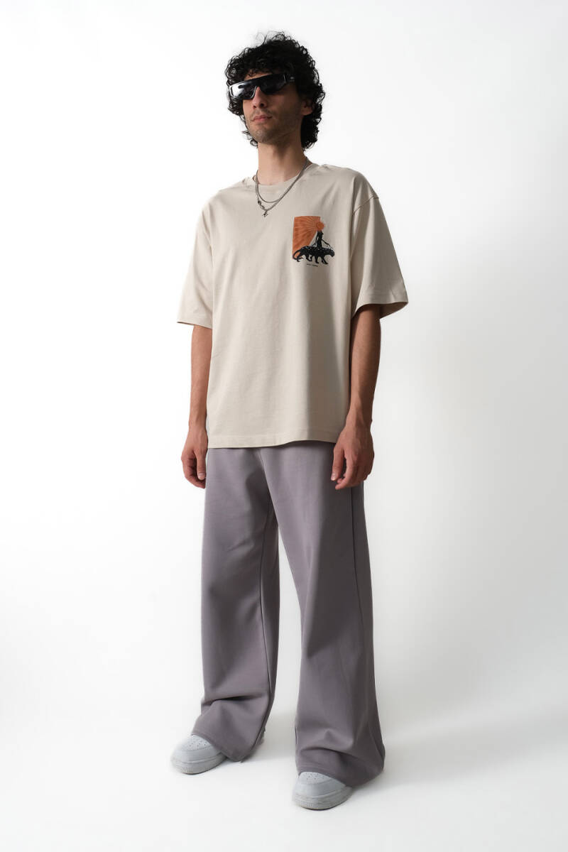 Spirit Animal Bej Oversize Tişört - 5