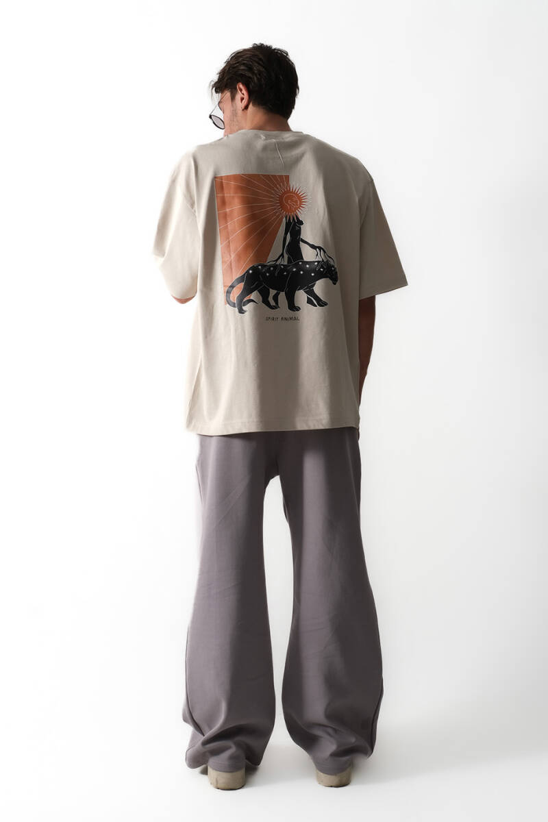 Spirit Animal Bej Oversize Tişört - 3