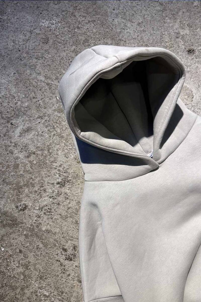 Taş Rengi Oversize Boxy Fit Hoodie - 5