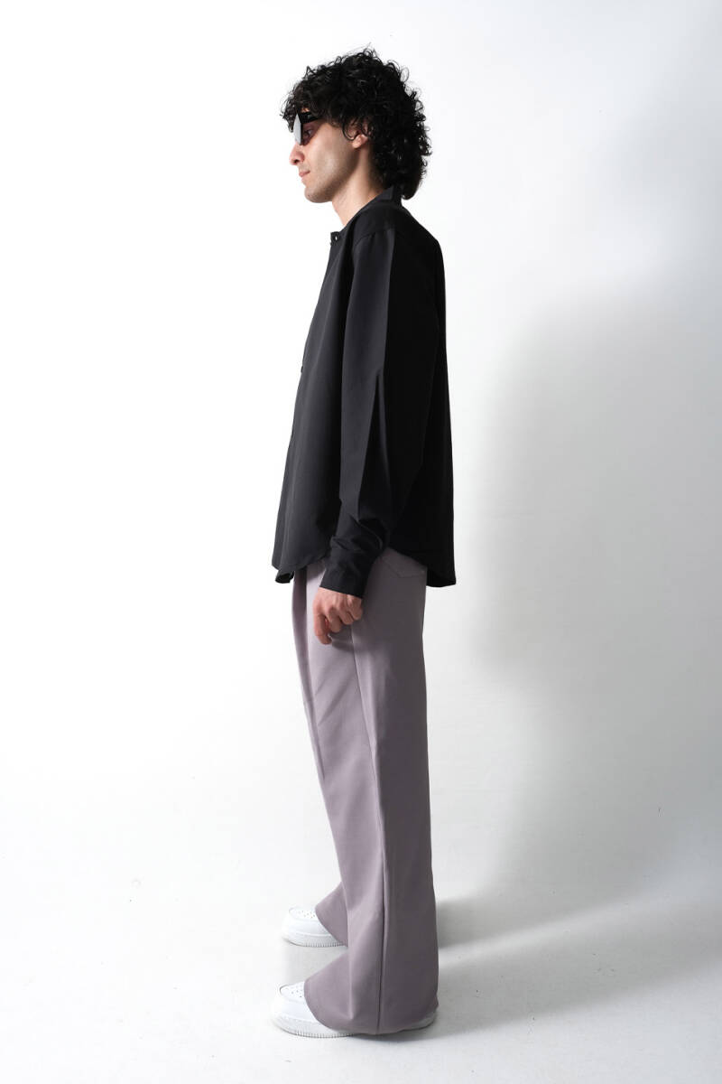 Tawakkul Siyah Essential Oversize Gömlek - 3