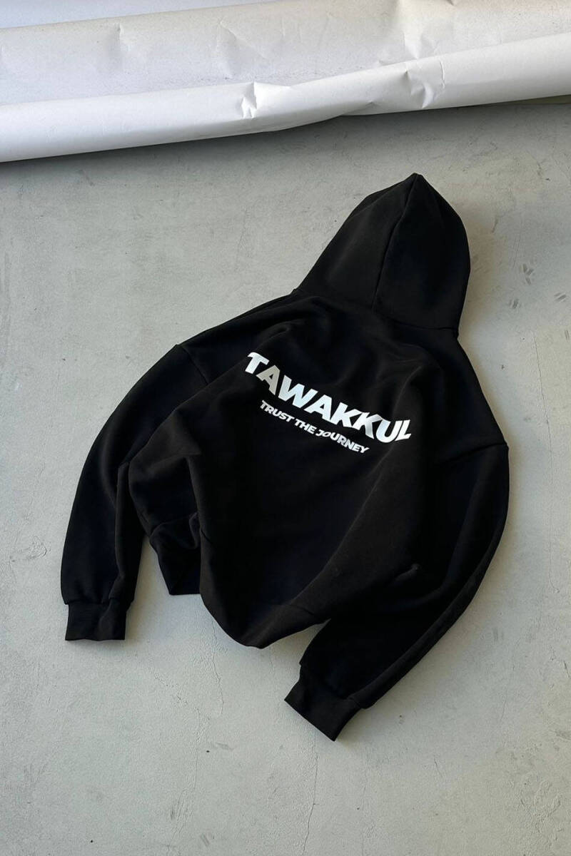 Tawakkul Siyah Heavyweight Oversize Boxy Fit Hoodie - 2