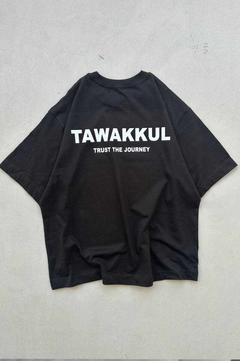 Tawakkul Siyah Oversize Tişört 
