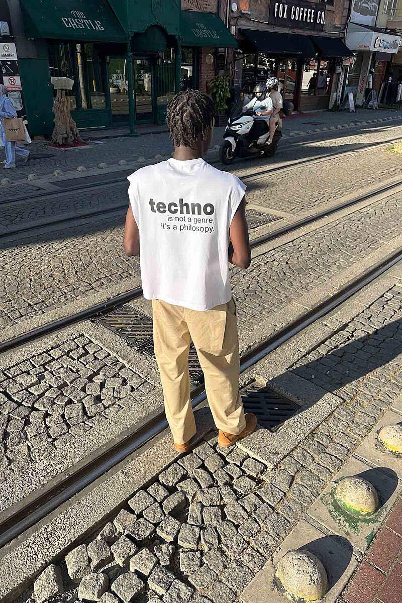 Techno Baskılı Kolsuz T-Shirt - SOLDOUT (1)