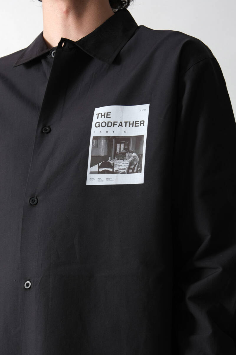 The Godfather Siyah Essential Oversize Gömlek - 3