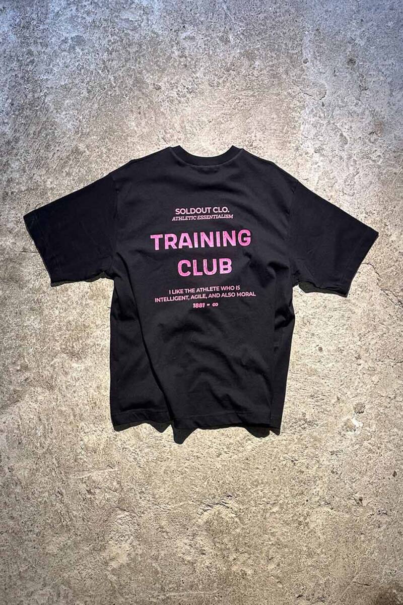 Training Club Siyah Oversize Tişört - SOLDOUT