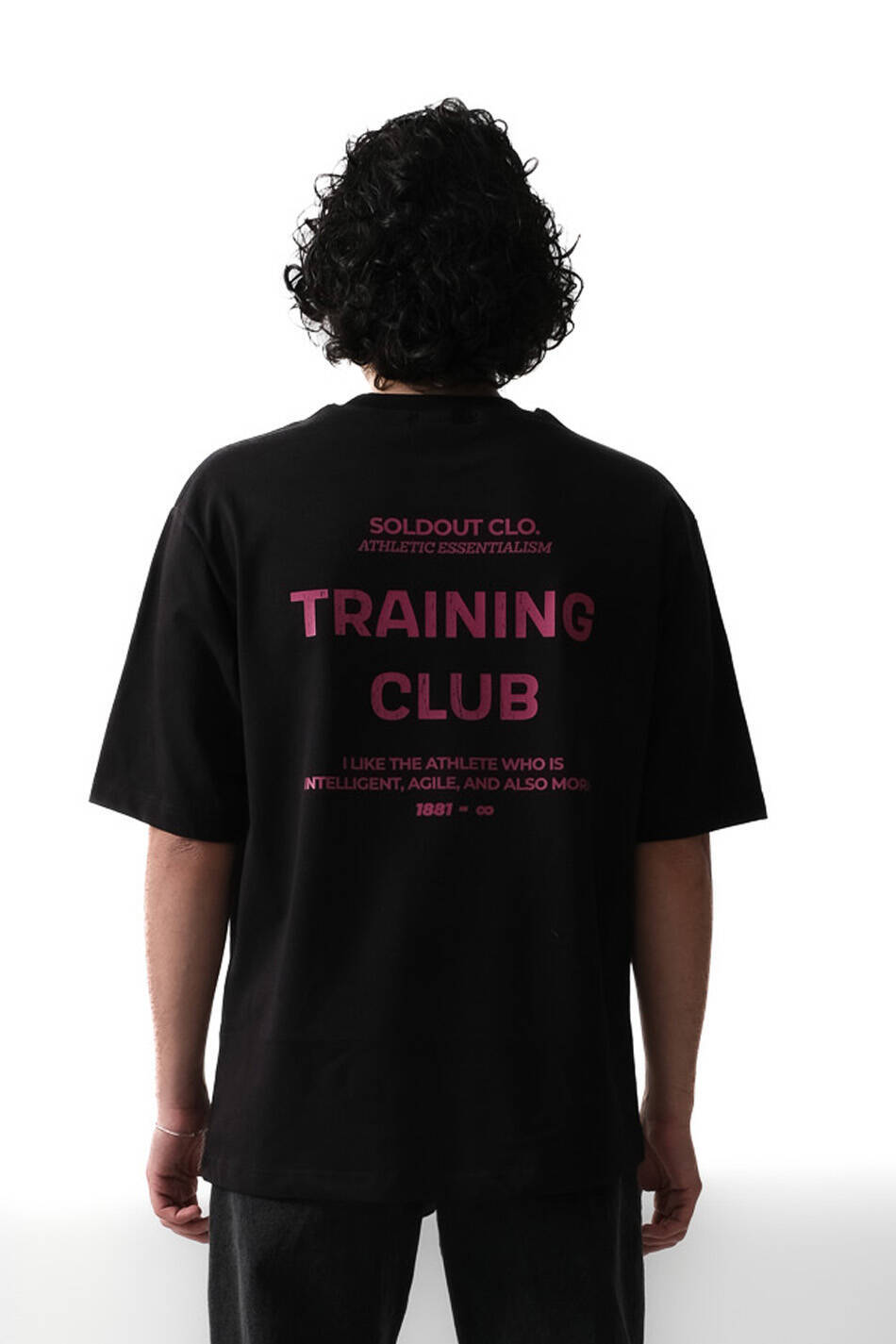 Training Club Siyah Oversize Tişört - SOLDOUT