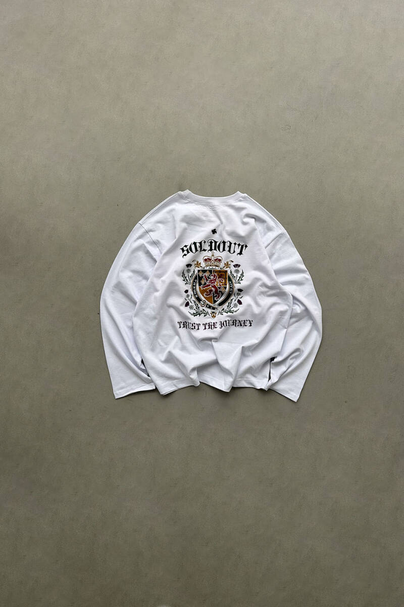 Trust The Journey Beyaz Long Sleeve Tee - SOLDOUT