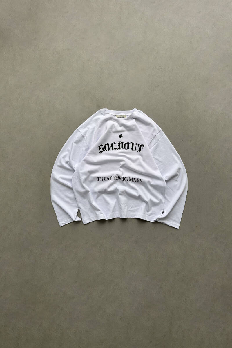 Trust The Journey Beyaz Long Sleeve Tee - SOLDOUT (1)