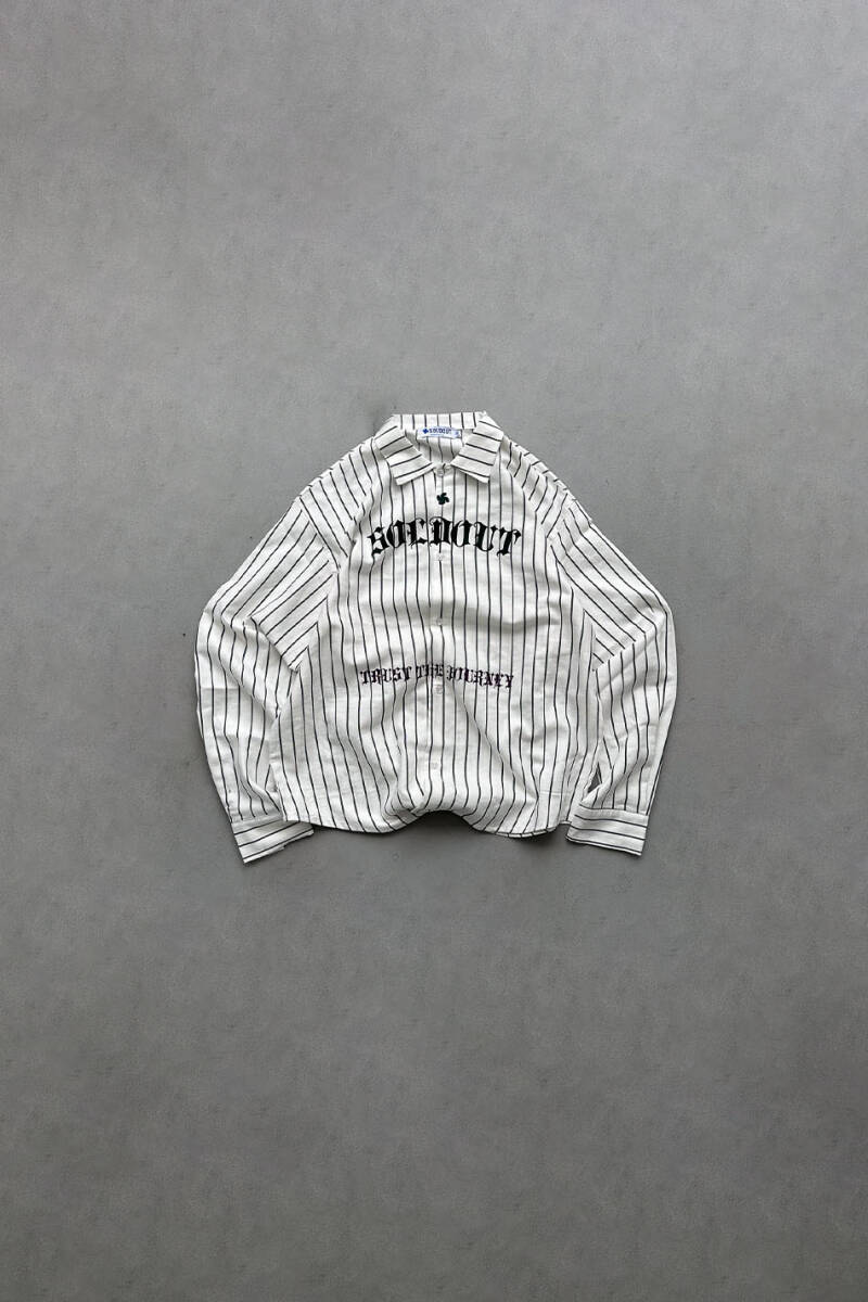 Trust The Journey Siyah Çizgili Oversize Gömlek - SOLDOUT (1)