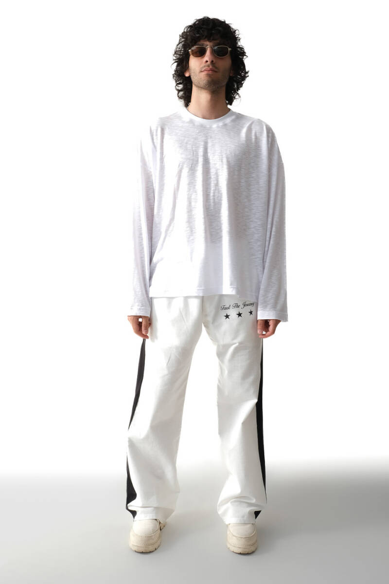 Viskon Beyaz Oversize Essential Long Sleeve - 3