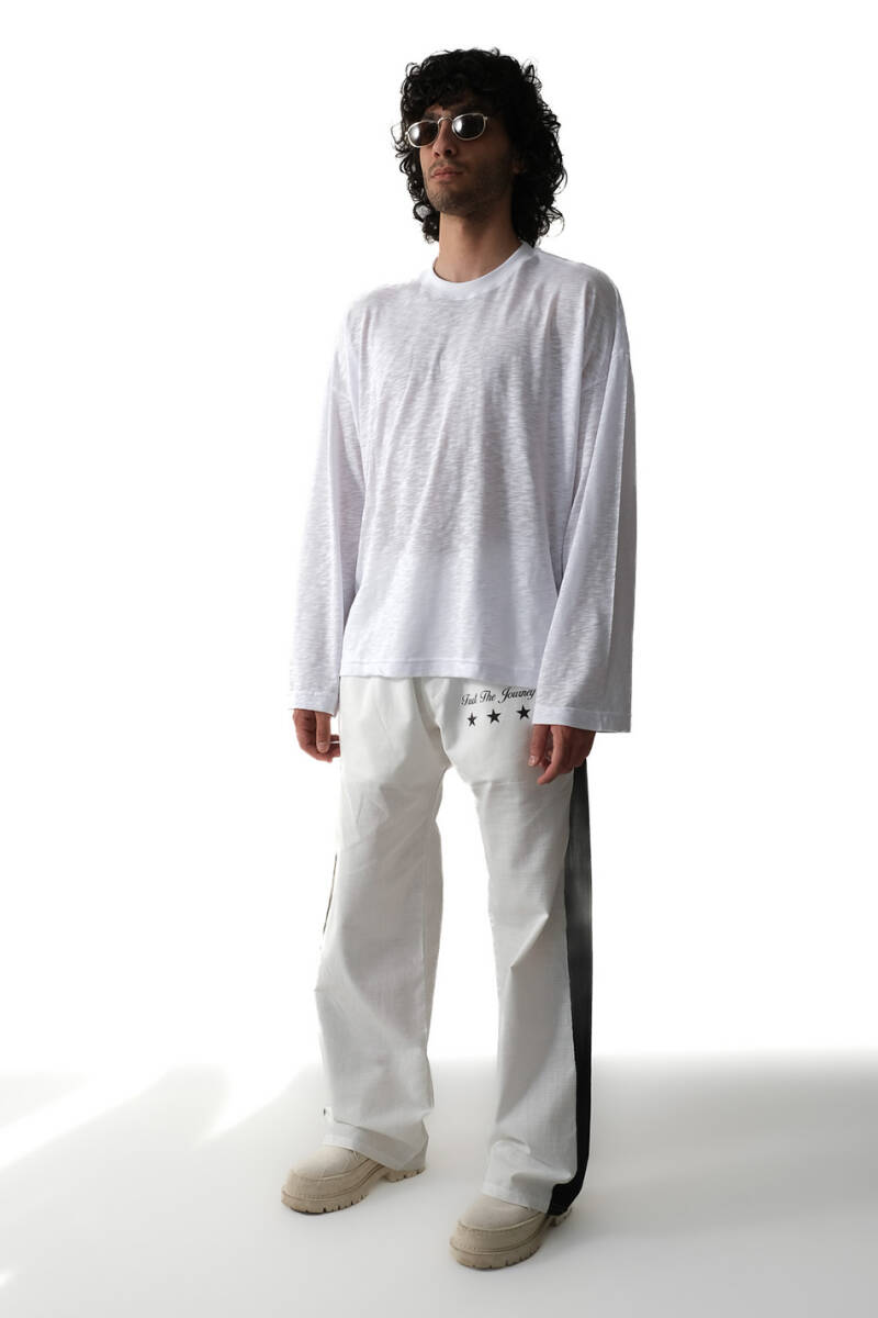Viskon Beyaz Oversize Essential Long Sleeve - 2