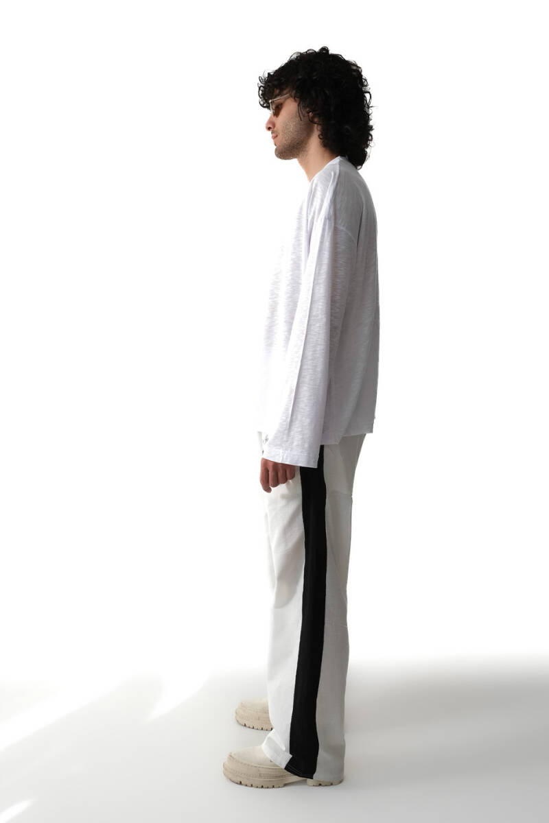 Viskon Beyaz Oversize Essential Long Sleeve - 4