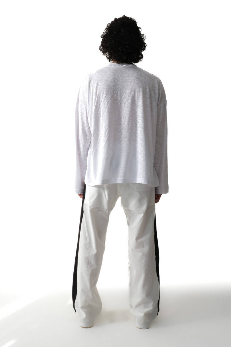 Viskon Beyaz Oversize Essential Long Sleeve - 5