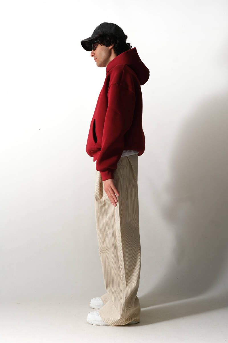 Vişne Çürüğü Oversize Boxy Fit Hoodie - 5