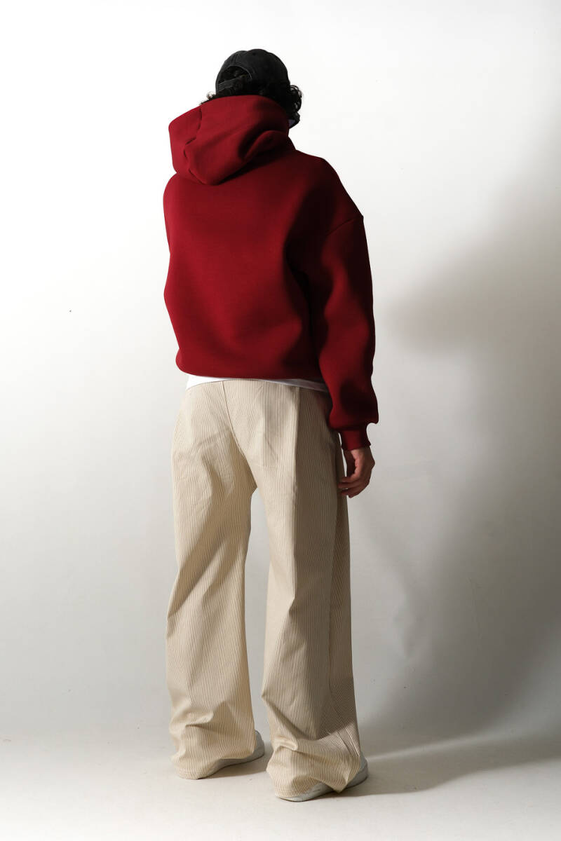 Vişne Çürüğü Oversize Boxy Fit Hoodie - 4