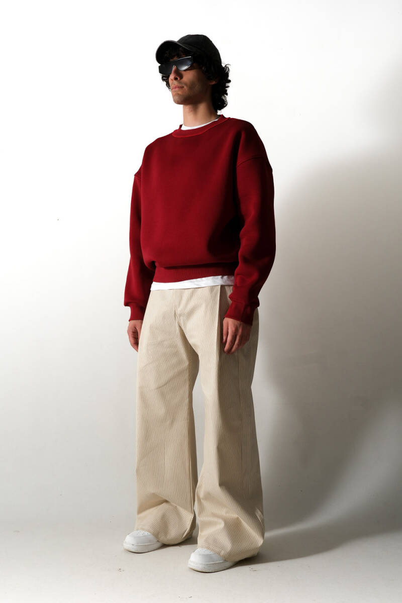 Vişne Çürüğü Oversize Boxy Fit Sweatshirt - 4