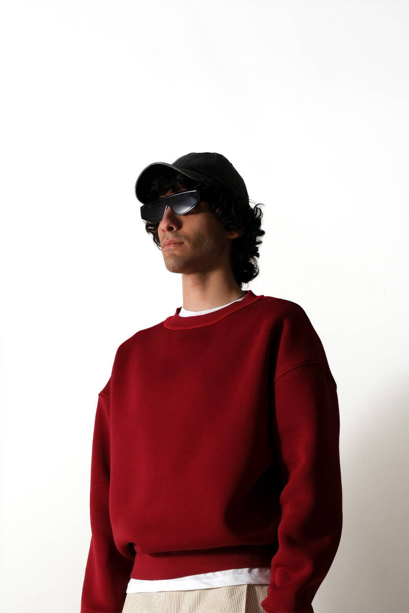 Vişne Çürüğü Oversize Boxy Fit Sweatshirt - 5