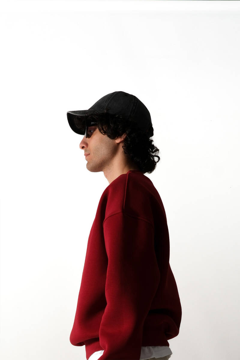 Vişne Çürüğü Oversize Boxy Fit Sweatshirt - 3