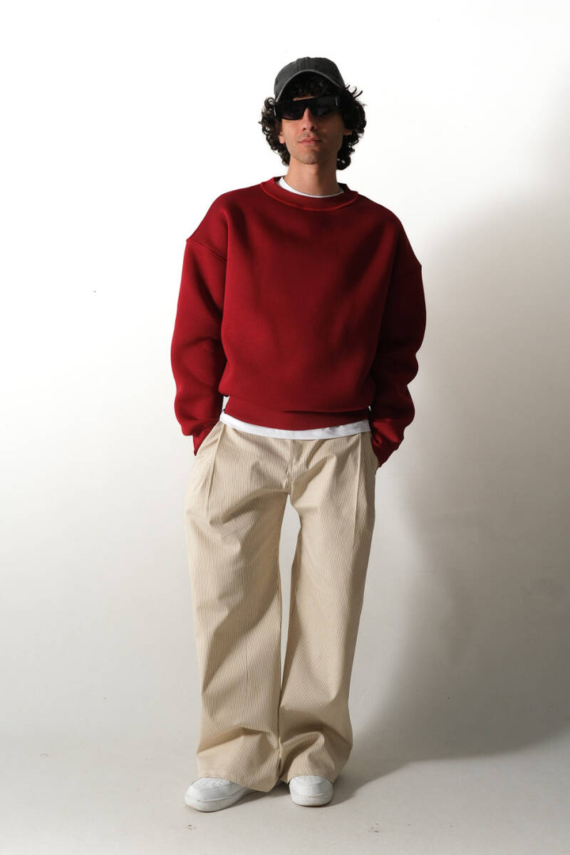 Vişne Çürüğü Oversize Boxy Fit Sweatshirt - 7