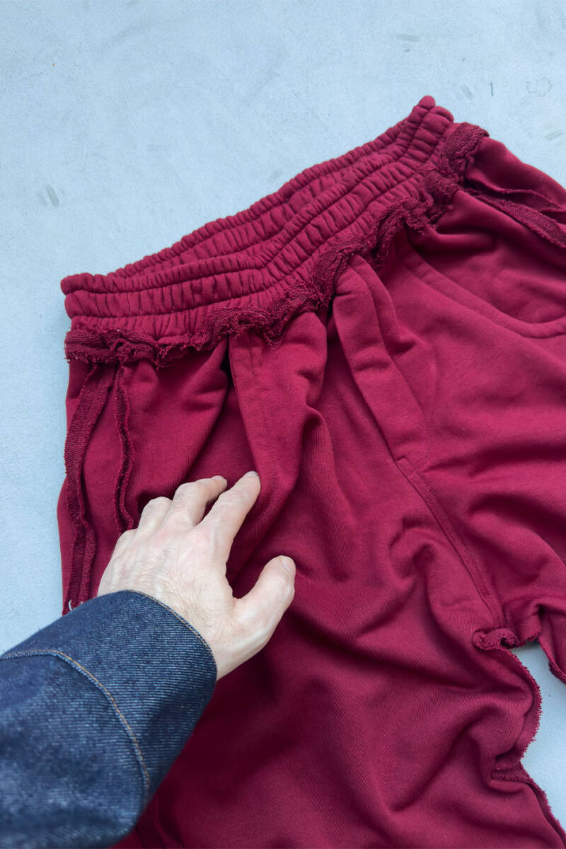 Vişne Çürüğü Pis Dikiş Detaylı Baggy Eşofman - 6