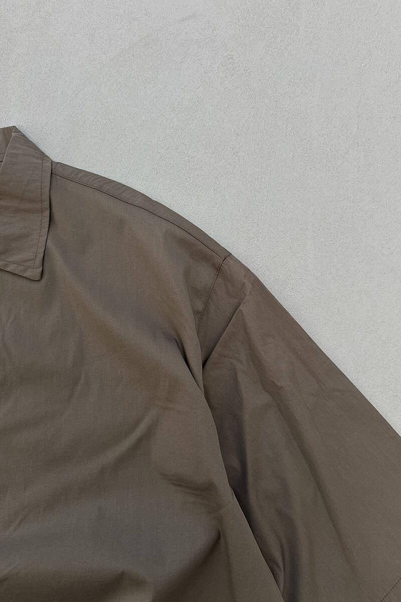 Vizon Yarım Kol Oversize Gömlek - 2