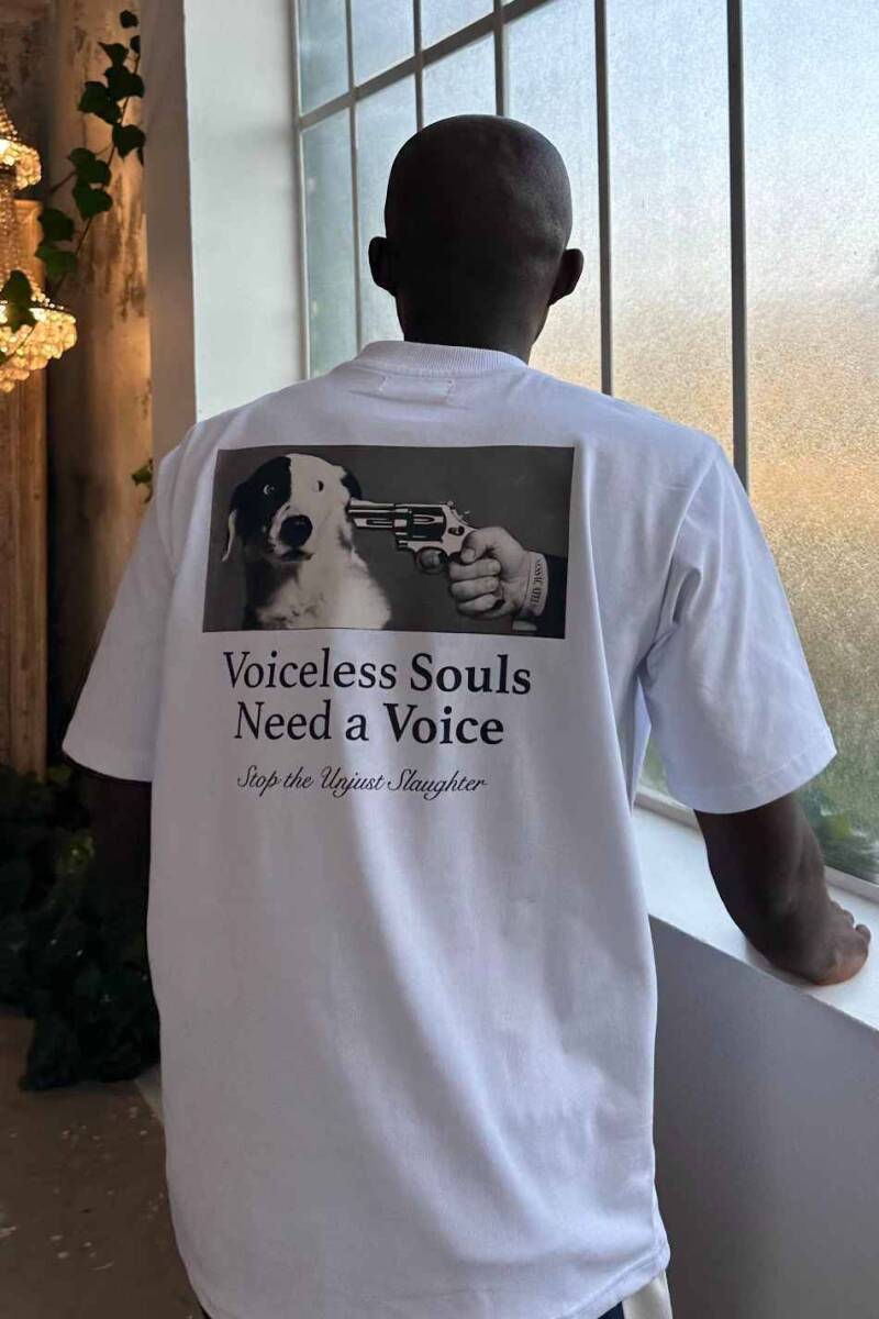 Voiceless Voice Baskılı Oversize Tişört 
