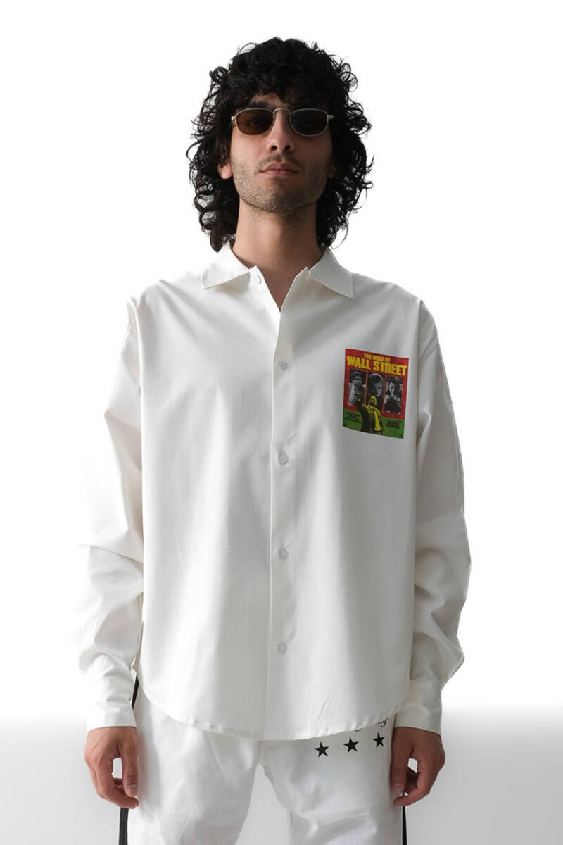 Wall Street Ekru Essential Oversize Gömlek - 1
