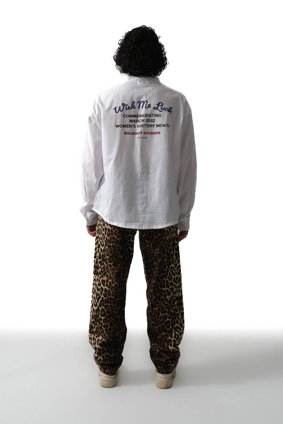 Wish Me Luck Beyaz Oversize %100 Pamuk İnce Gömlek - 3