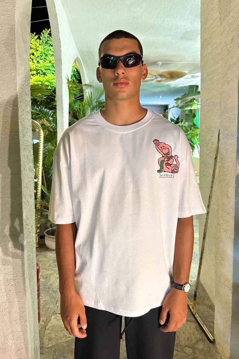 Wrestling Baskılı Oversize Tişört - SOLDOUT